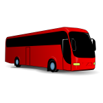 Red city bus
